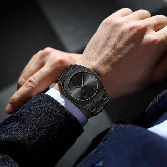 stainless steel arabic watch