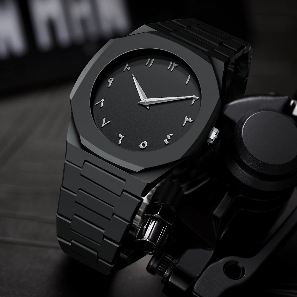 stainless steel arabic watch