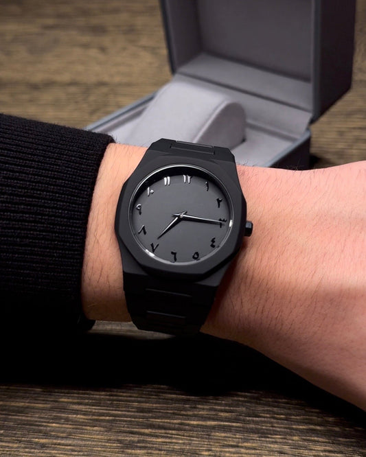 stainless steel arabic watch